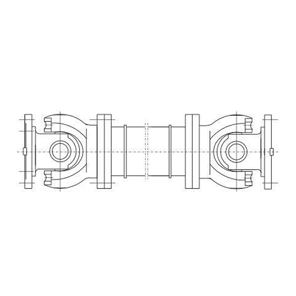 SWP D型（无伸缩长型）部分轴承座十字轴式万向联轴器